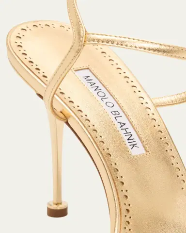 Manolo Blahnik 105mm Ciagapla Metallic Leather Sandals | Thumbnail 5 Manolo Blahnik 105mm Ciagapla Metallic Leather Sandals | Thumbnail 5