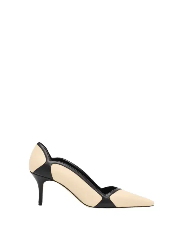Manolo Blahnik Ruvian 70mm Two-Tone Leather Pumps