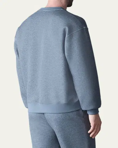Mackage Men's Julian Double-Face Jersey Silicone-Logo Crewneck Sweater | Thumbnail 3 Mackage Men's Julian Double-Face Jersey Silicone-Logo Crewneck Sweater | Thumbnail 3