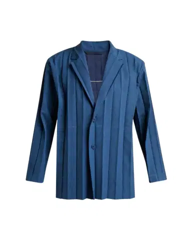 Homme Plissé Issey Miyake Men's Edge Ensemble Single-Breasted Pleated Jacket | Thumbnail 1 Homme Plissé Issey Miyake Men's Edge Ensemble Single-Breasted Pleated Jacket | Thumbnail 1