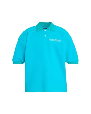 Willy Chavarria Men's Football Structured Cotton Polo Shirt | Thumbnail 1