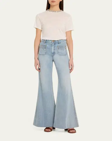 Zimmermann High-Rise Flare Jeans | Thumbnail 2 Zimmermann High-Rise Flare Jeans | Thumbnail 2