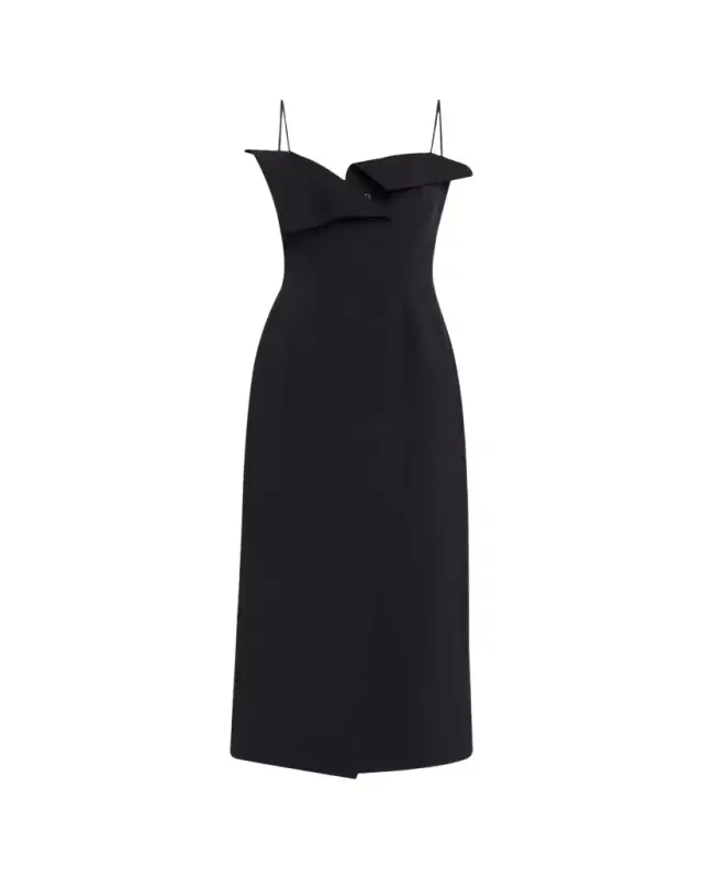Skylar Tailored Cotton and Silk Midi Dress