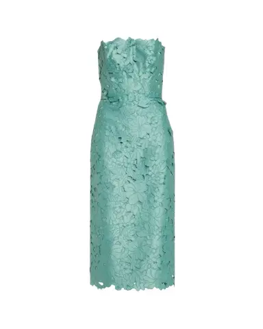 Costarellos Astelle Strapless Floral-Cut Lace Midi Pencil Dress | Thumbnail 1 Costarellos Astelle Strapless Floral-Cut Lace Midi Pencil Dress | Thumbnail 1