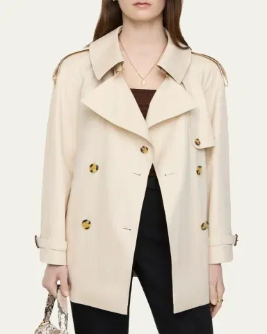 Burberry Fitzrovia Tropical Gabardine Short Trench Coat | Thumbnail 4 Burberry Fitzrovia Tropical Gabardine Short Trench Coat | Thumbnail 4
