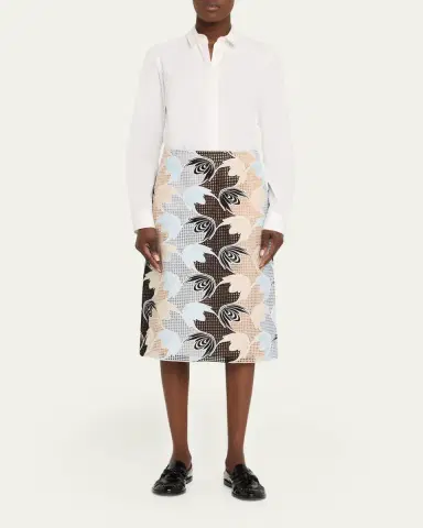 Marni Floral Embroidered Midi Skirt | Thumbnail 2 Marni Floral Embroidered Midi Skirt | Thumbnail 2