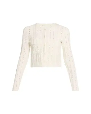 LoveShackFancy Peridot Pointelle Cardigan | Thumbnail 1 LoveShackFancy Peridot Pointelle Cardigan | Thumbnail 1