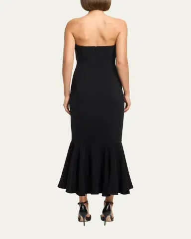 Cinq à Sept Juniper Blooming Linework Strapless Dress | Thumbnail 3 Cinq à Sept Juniper Blooming Linework Strapless Dress | Thumbnail 3
