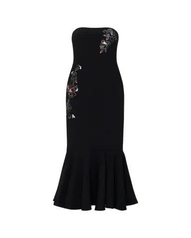Cinq à Sept Juniper Blooming Linework Strapless Dress | Thumbnail 1 Cinq à Sept Juniper Blooming Linework Strapless Dress | Thumbnail 1