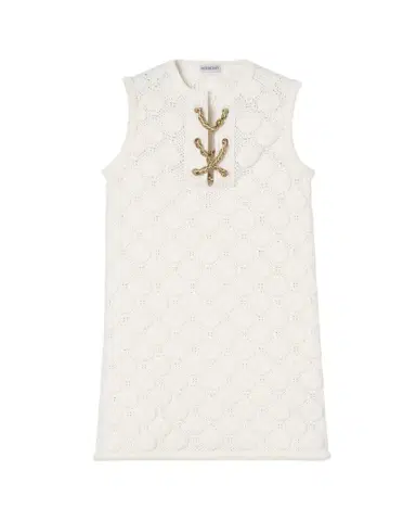 Burberry Brittany Chain Lace-up Crochet Mini Dress | Thumbnail 1 Burberry Brittany Chain Lace-up Crochet Mini Dress | Thumbnail 1