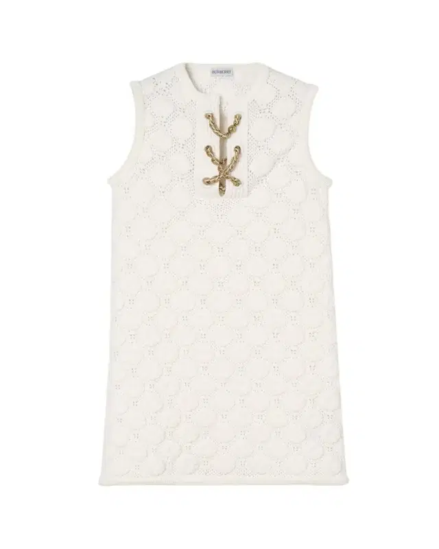 Brittany Chain Lace-up Crochet Mini Dress