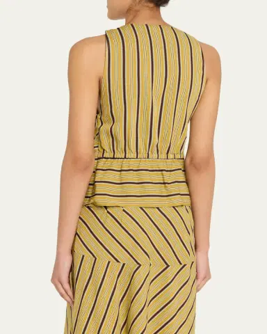 A.L.C. Elle Stripe Sleeveless Tie-Front Top | Thumbnail 3
