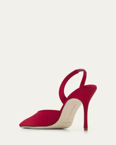 Manolo Blahnik 105mm Borelapla Satin Slingback Pumps | Thumbnail 2