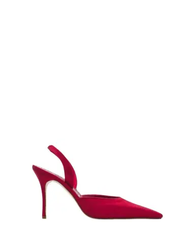 Manolo Blahnik 105mm Borelapla Satin Slingback Pumps | Thumbnail 1