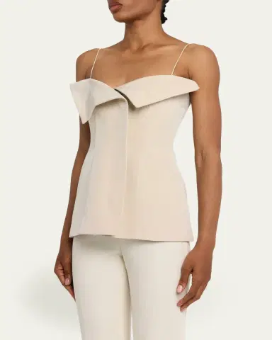 FFORME Eilwen Tailored Linen-Blend Sleeveless Top | Thumbnail 4 FFORME Eilwen Tailored Linen-Blend Sleeveless Top | Thumbnail 4