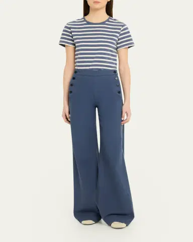 Nili Lotan Reed Wide-Leg Sailor Pants | Thumbnail 2 Nili Lotan Reed Wide-Leg Sailor Pants | Thumbnail 2