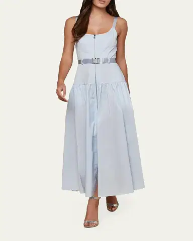L'Agence Rima Belted Midi Dress | Thumbnail 2 L'Agence Rima Belted Midi Dress | Thumbnail 2