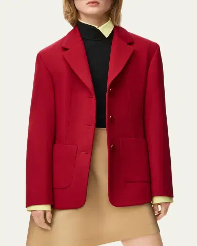 Loewe Wool-Blend Single-Breasted Jacket | Thumbnail 4 Loewe Wool-Blend Single-Breasted Jacket | Thumbnail 4