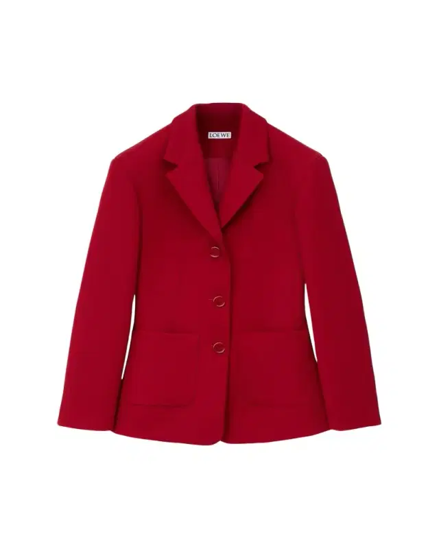 Wool-Blend Single-Breasted Jacket