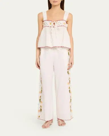 Ciao Lucia Ermmano Embroidered Drawstring Pants | Thumbnail 2
