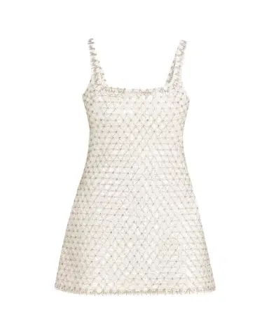 Simkhai Beaded Rhinestone Crepe Mini Dress | Thumbnail 1 Simkhai Beaded Rhinestone Crepe Mini Dress | Thumbnail 1