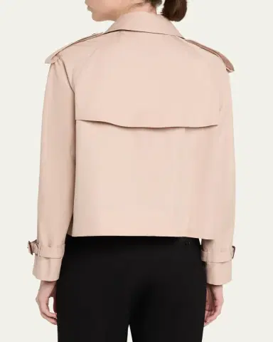 Burberry Haltye Cropped Gabardine Trench Jacket | Thumbnail 3 Burberry Haltye Cropped Gabardine Trench Jacket | Thumbnail 3