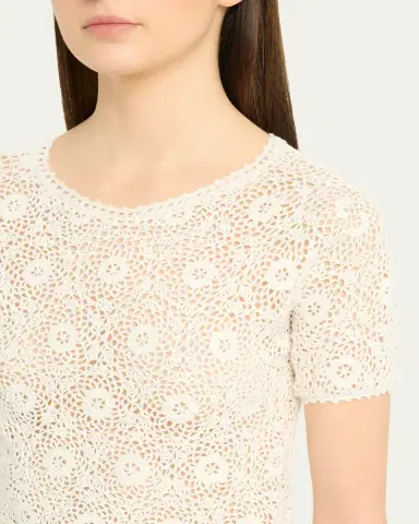 Nili Lotan Elionne Floral Crochet Sweater | Thumbnail 5