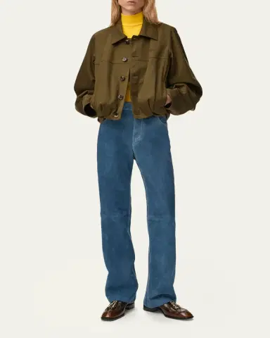 Loewe Single-Breasted Cotton Balloon Jacket | Thumbnail 2 Loewe Single-Breasted Cotton Balloon Jacket | Thumbnail 2