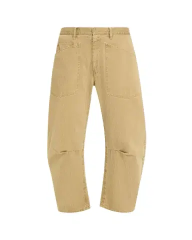 Nili Lotan Shon Herringbone Barrel-Leg Ankle Pants | Thumbnail 1