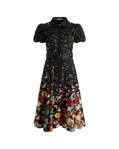 ALICE + OLIVIA Henrietta Belted Midi Dress | Thumbnail 1 ALICE + OLIVIA Henrietta Belted Midi Dress | Thumbnail 1