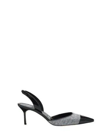 Manolo Blahnik 70mm Capsli Linen Slingback Pumps | Thumbnail 1 Manolo Blahnik 70mm Capsli Linen Slingback Pumps | Thumbnail 1