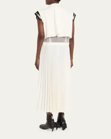 Sacai Scarf-Neck Double-Breasted Suiting Vest | Thumbnail 3 Sacai Scarf-Neck Double-Breasted Suiting Vest | Thumbnail 3