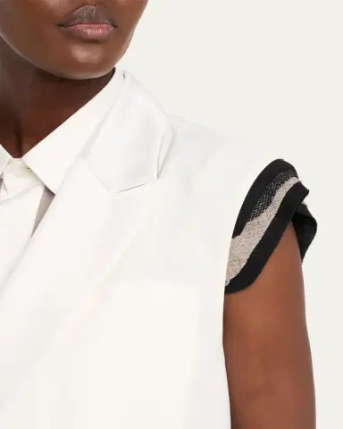 Sacai Scarf-Neck Double-Breasted Suiting Vest | Thumbnail 5 Sacai Scarf-Neck Double-Breasted Suiting Vest | Thumbnail 5