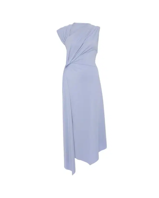 Victoria Beckham Sleeveless Twisted Asymmetric Midi Dress