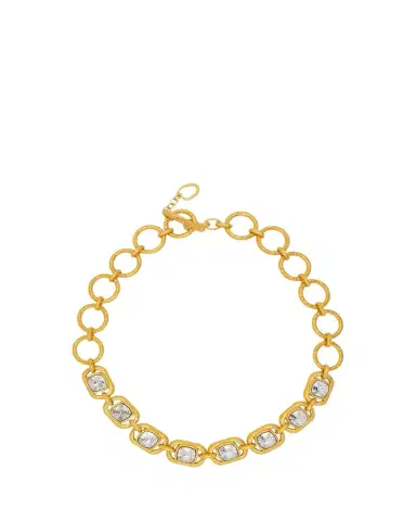 Oscar de la Renta Rectangular Crystal Chain Necklace | Thumbnail 1 Oscar de la Renta Rectangular Crystal Chain Necklace | Thumbnail 1