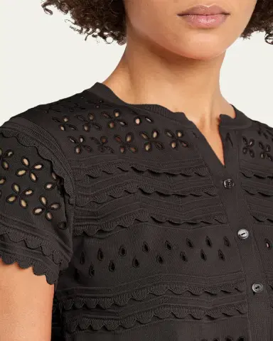 Ulla Johnson Abriana Eyelet Cropped Cardigan | Thumbnail 5 Ulla Johnson Abriana Eyelet Cropped Cardigan | Thumbnail 5