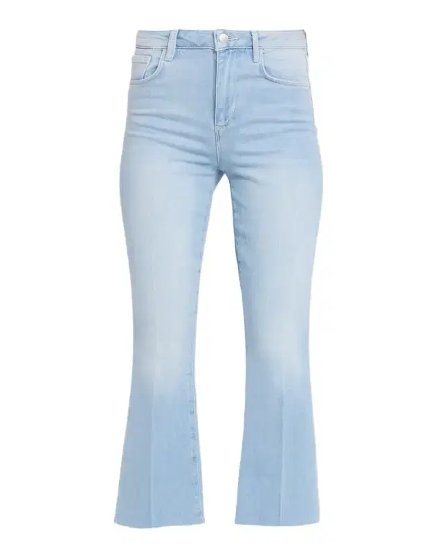 Kendra High-Rise Crop Flare Jeans with Raw Hem Kendra High-Rise Crop Flare Jeans with Raw Hem