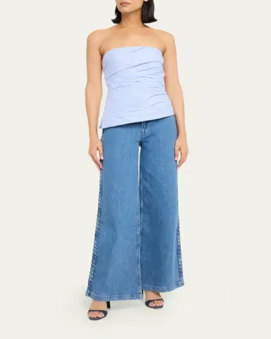 Simkhai Emerson Ruched Strapless Top | Thumbnail 2
