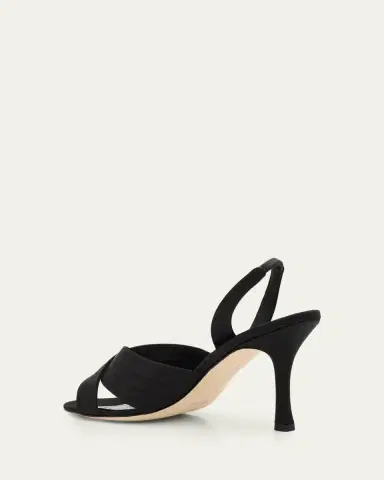 Manolo Blahnik 90mm Viera Satin Sandals | Thumbnail 2 Manolo Blahnik 90mm Viera Satin Sandals | Thumbnail 2