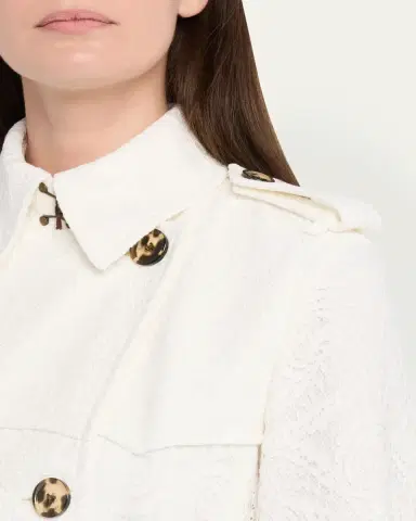 Burberry Foxfield Lace Double-Breasted Short Trench Jacket | Thumbnail 5 Burberry Foxfield Lace Double-Breasted Short Trench Jacket | Thumbnail 5