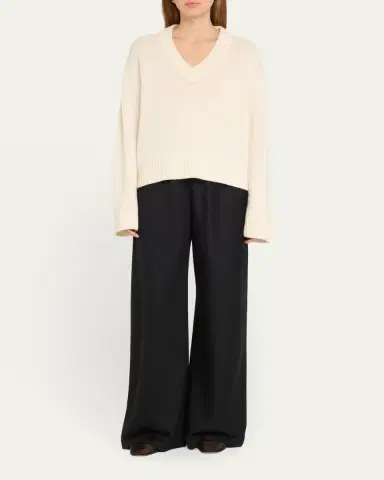 Lisa Yang Aletta V-Neck Cashmere Knit Sweater | Thumbnail 6 Lisa Yang Aletta V-Neck Cashmere Knit Sweater | Thumbnail 6