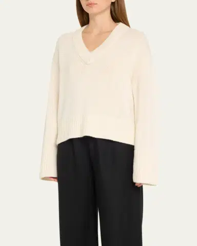 Lisa Yang Aletta V-Neck Cashmere Knit Sweater | Thumbnail 8 Lisa Yang Aletta V-Neck Cashmere Knit Sweater | Thumbnail 8