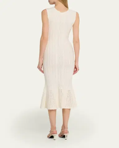 LoveShackFancy Tayleen Stretch Pointelle Midi Dress | Thumbnail 3 LoveShackFancy Tayleen Stretch Pointelle Midi Dress | Thumbnail 3
