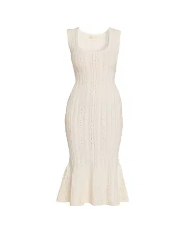 LoveShackFancy Tayleen Stretch Pointelle Midi Dress | Thumbnail 1 LoveShackFancy Tayleen Stretch Pointelle Midi Dress | Thumbnail 1
