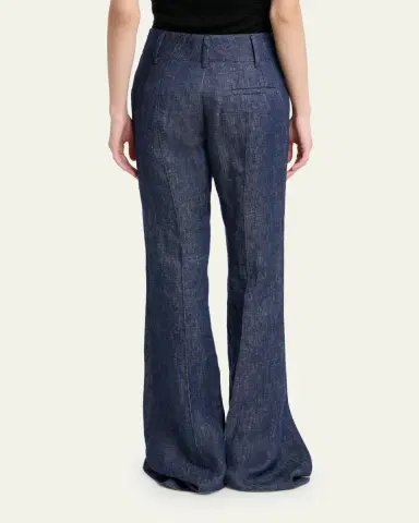 Gabriela Hearst Rhein Pintuck Linen Flare Pants | Thumbnail 3 Gabriela Hearst Rhein Pintuck Linen Flare Pants | Thumbnail 3