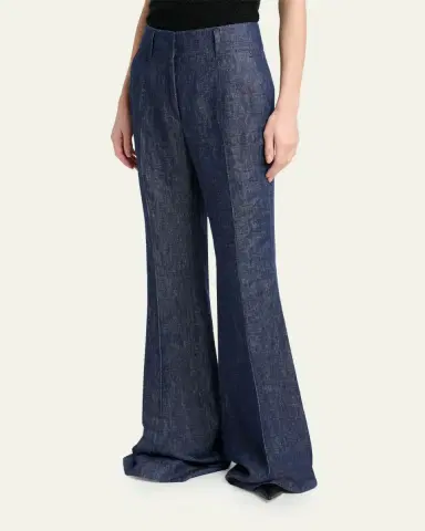 Gabriela Hearst Rhein Pintuck Linen Flare Pants | Thumbnail 4 Gabriela Hearst Rhein Pintuck Linen Flare Pants | Thumbnail 4