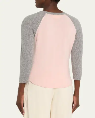 Guest In Residence Cashmere Baseball Tee | Thumbnail 3