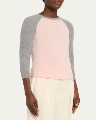 Guest In Residence Cashmere Baseball Tee | Thumbnail 4