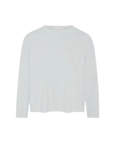 Eskandar Cotton Jersey Long Sleeve Smaller Round Neck Top - Mid Length | Thumbnail 1 Eskandar Cotton Jersey Long Sleeve Smaller Round Neck Top - Mid Length | Thumbnail 1