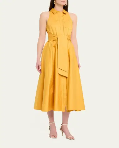 Toccin Chelsea Sleeveless Tie-Front Midi Shirtdress | Thumbnail 4 Toccin Chelsea Sleeveless Tie-Front Midi Shirtdress | Thumbnail 4